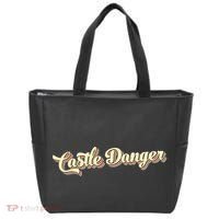 Castle Danger Retro Art Baseball Tote Bag thumb 0
