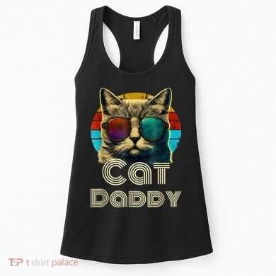Cat Daddy, Retro Cat Dad, 80s, 90s, Vintage Women's Tank Top
