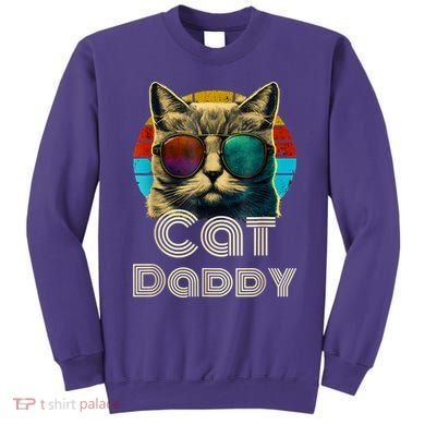 Cat Daddy, Retro Cat Dad, 80s, 90s, Vintage Sweatshirt