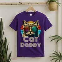 Cat Daddy, Retro Cat Dad, 80s, 90s, Vintage T-Shirt thumb 2