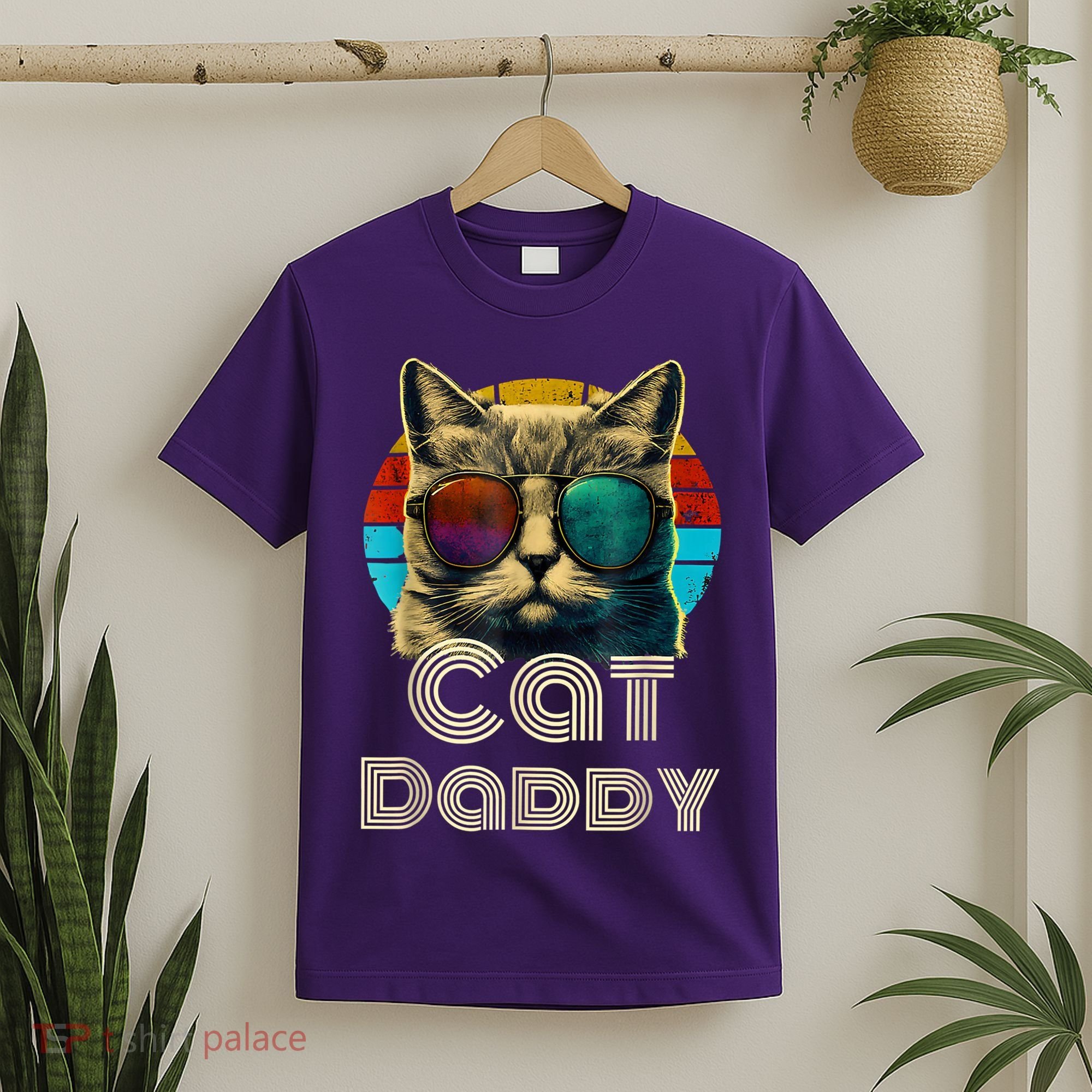 Cat Daddy, Retro Cat Dad, 80s, 90s, Vintage T-Shirt