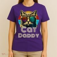 Cat Daddy, Retro Cat Dad, 80s, 90s, Vintage T-Shirt thumb 4