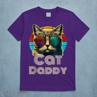 Cat Daddy, Retro Cat Dad, 80s, 90s, Vintage T-Shirt thumb 5