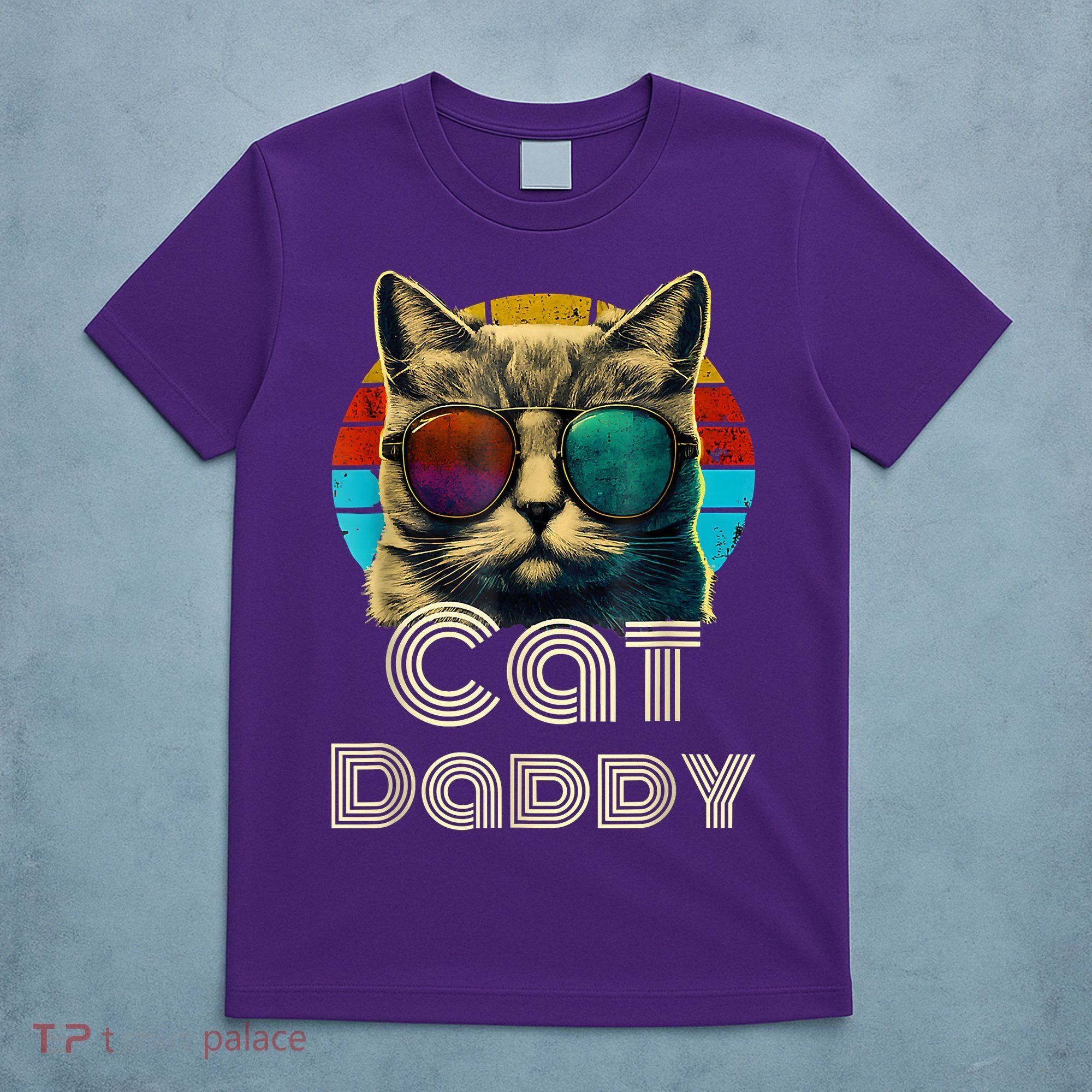 Cat Daddy, Retro Cat Dad, 80s, 90s, Vintage T-Shirt
