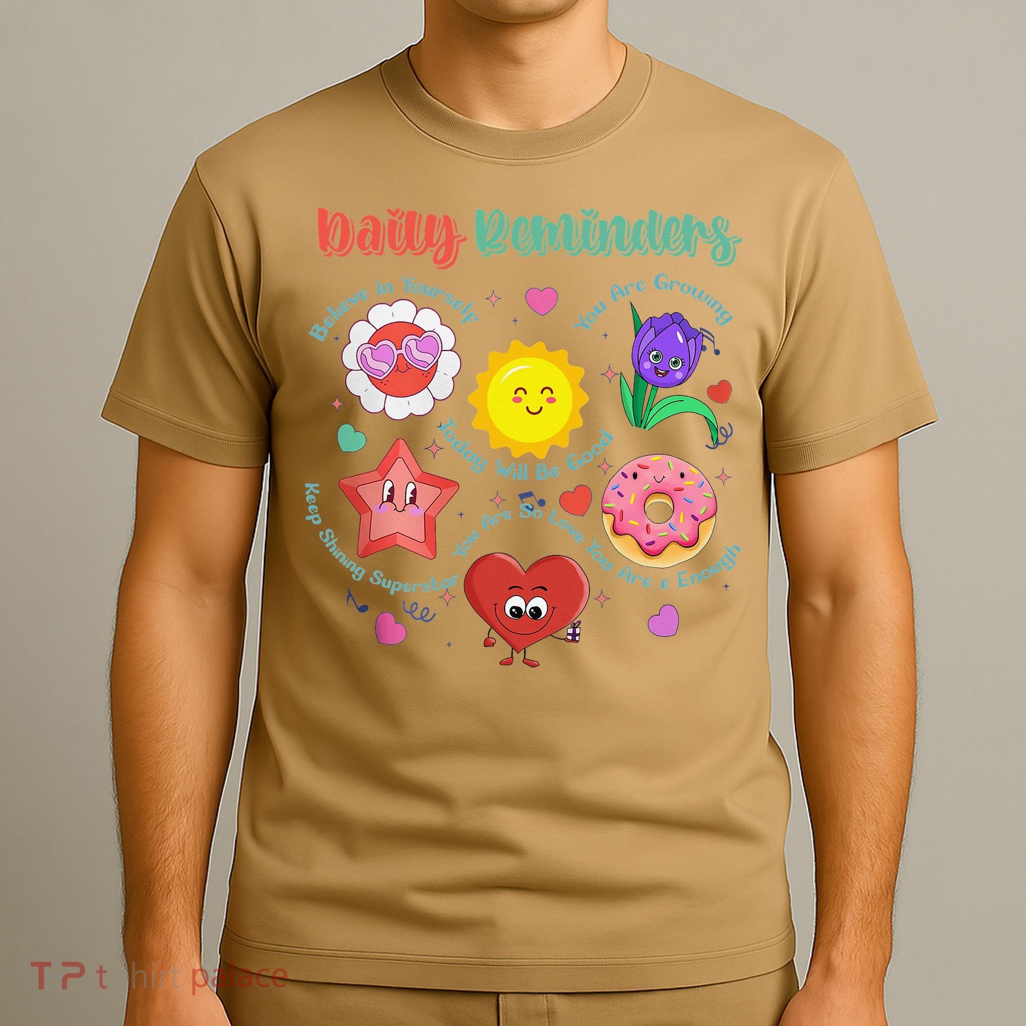 Coquette Daily Reminder Mental Health Flowers Motivational T-Shirt
