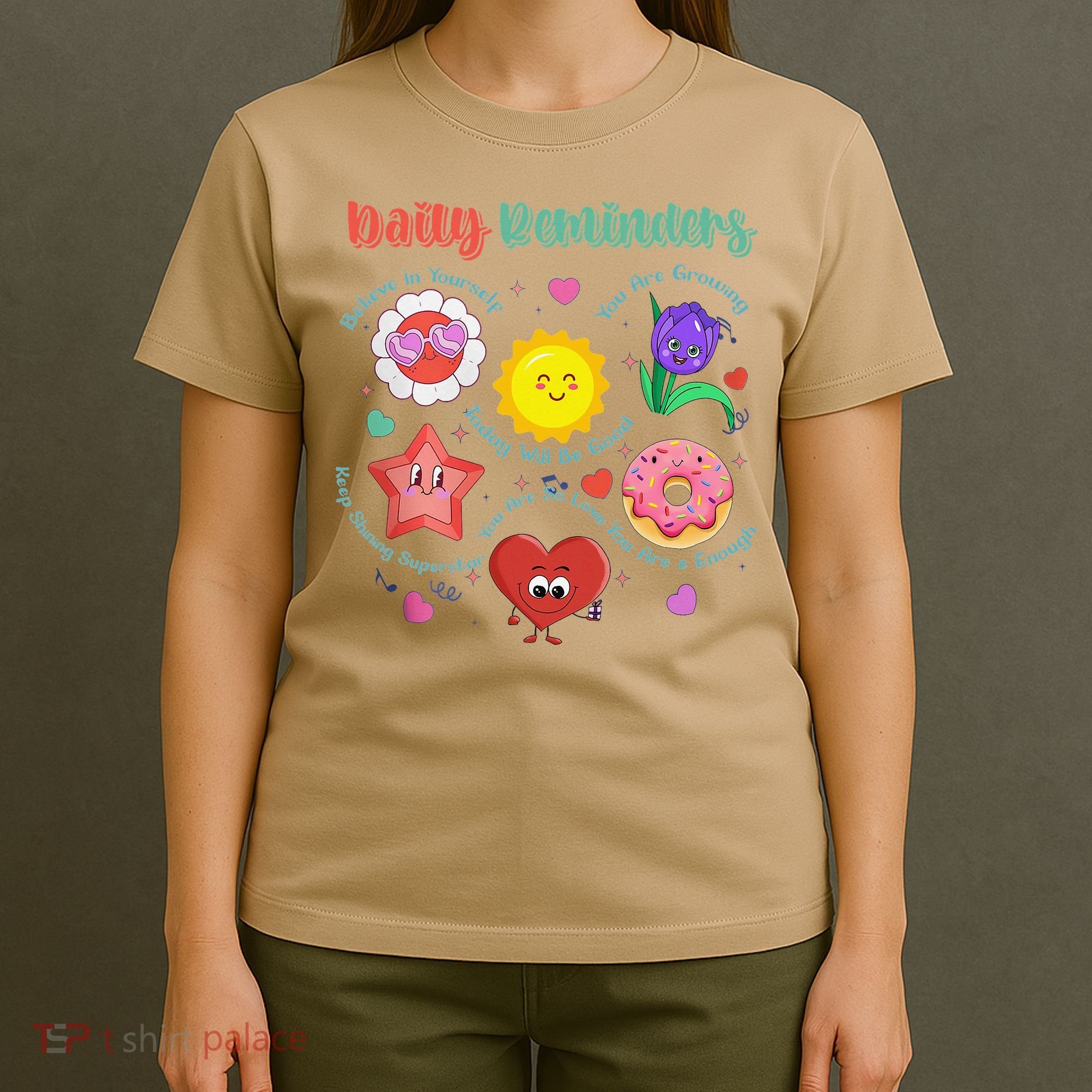 Coquette Daily Reminder Mental Health Flowers Motivational T-Shirt