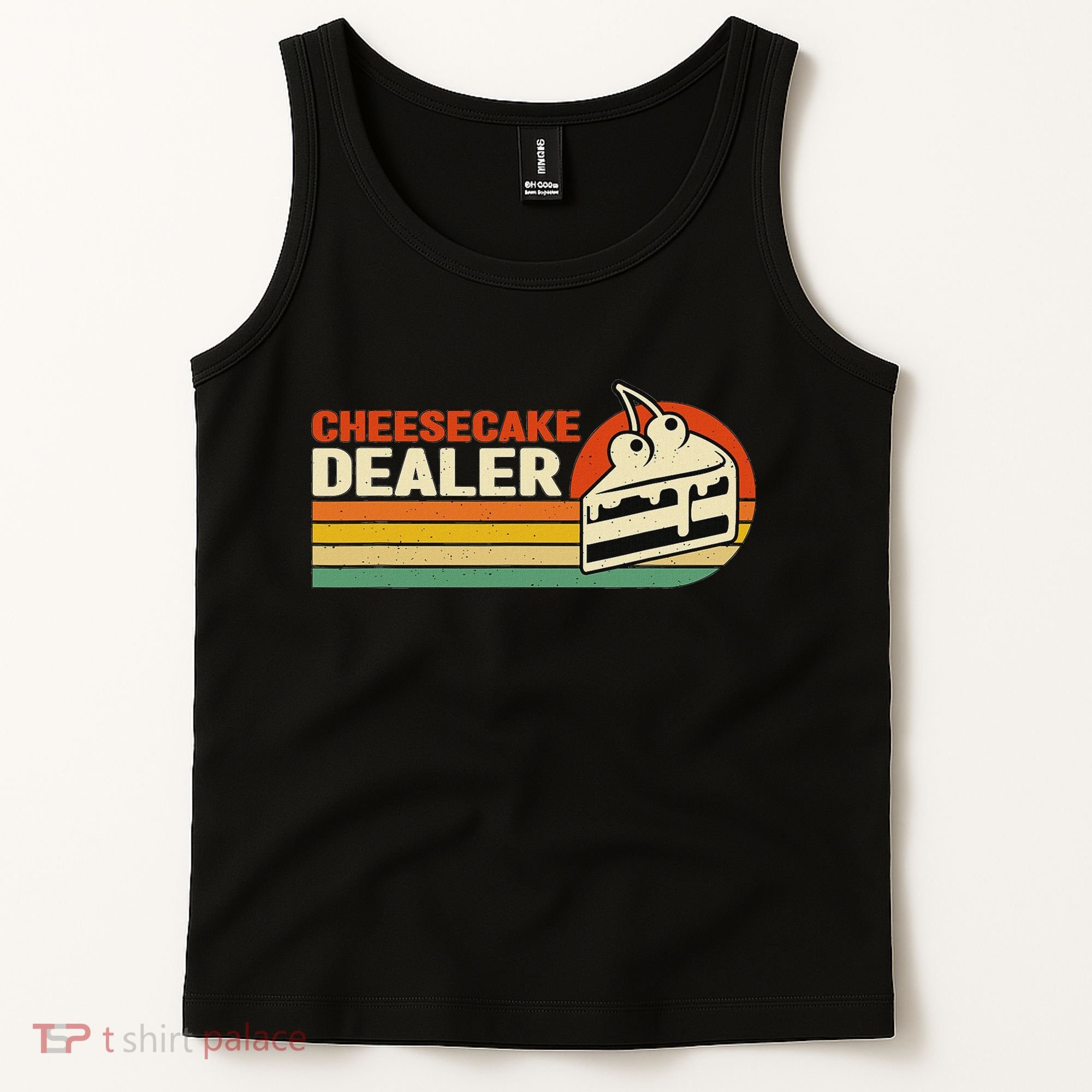 Cheesecake Dealer Retro Sweets Goodies Desserts Cheesecake Tank Top