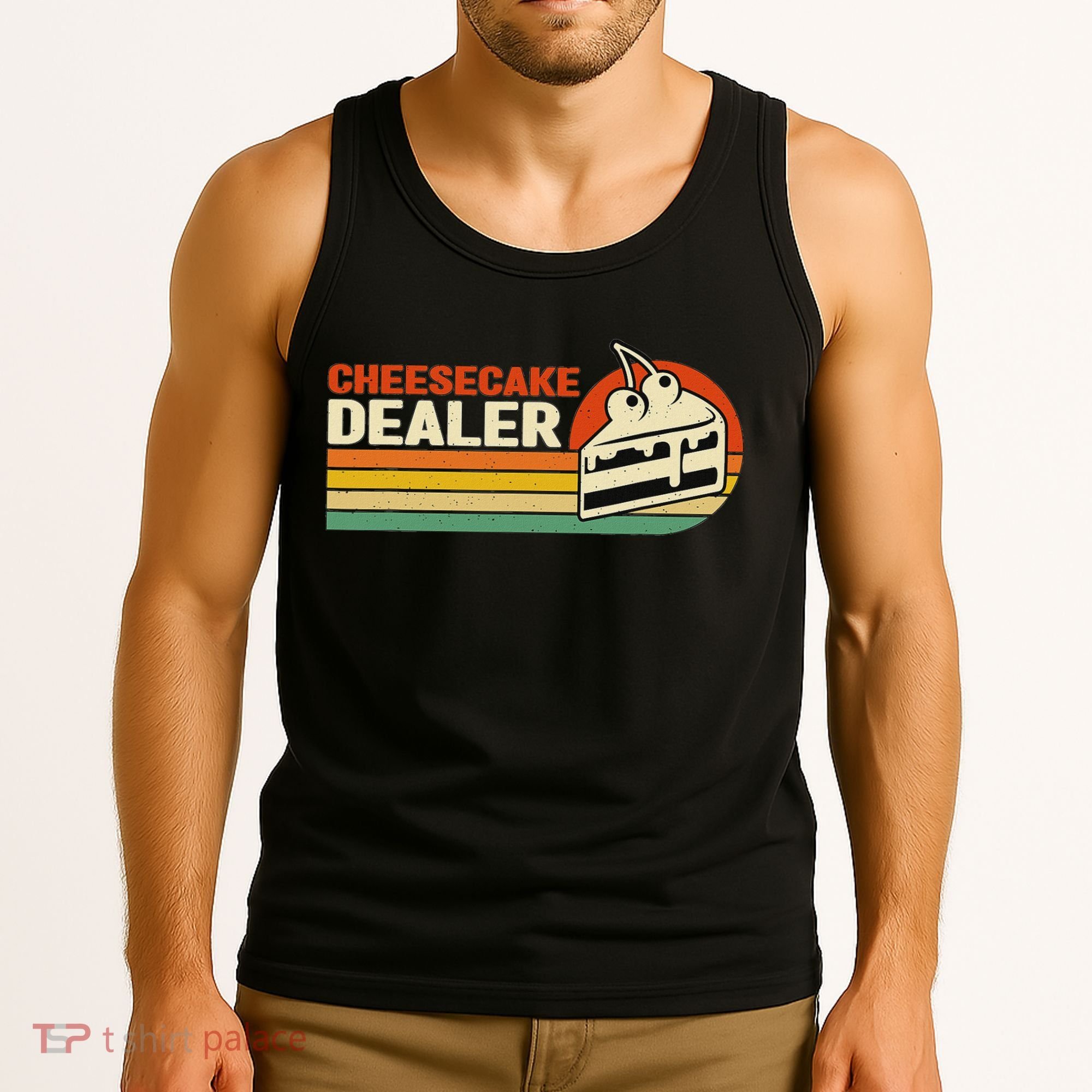 Cheesecake Dealer Retro Sweets Goodies Desserts Cheesecake Tank Top