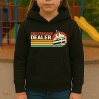 Cheesecake Dealer Retro Sweets Goodies Desserts Cheesecake Kids Hoodie thumb 3