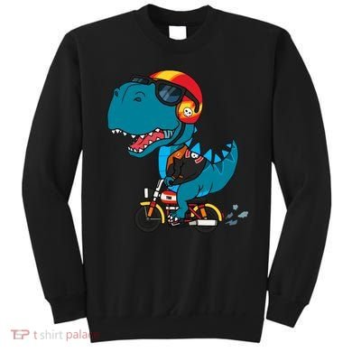 Cool Dinosaur Riding A Motorcycle Sweatshirt