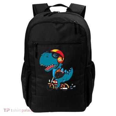 Cool Dinosaur Riding A Motorcycle Backpack