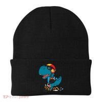 Cool Dinosaur Riding A Motorcycle Beanie thumb 0