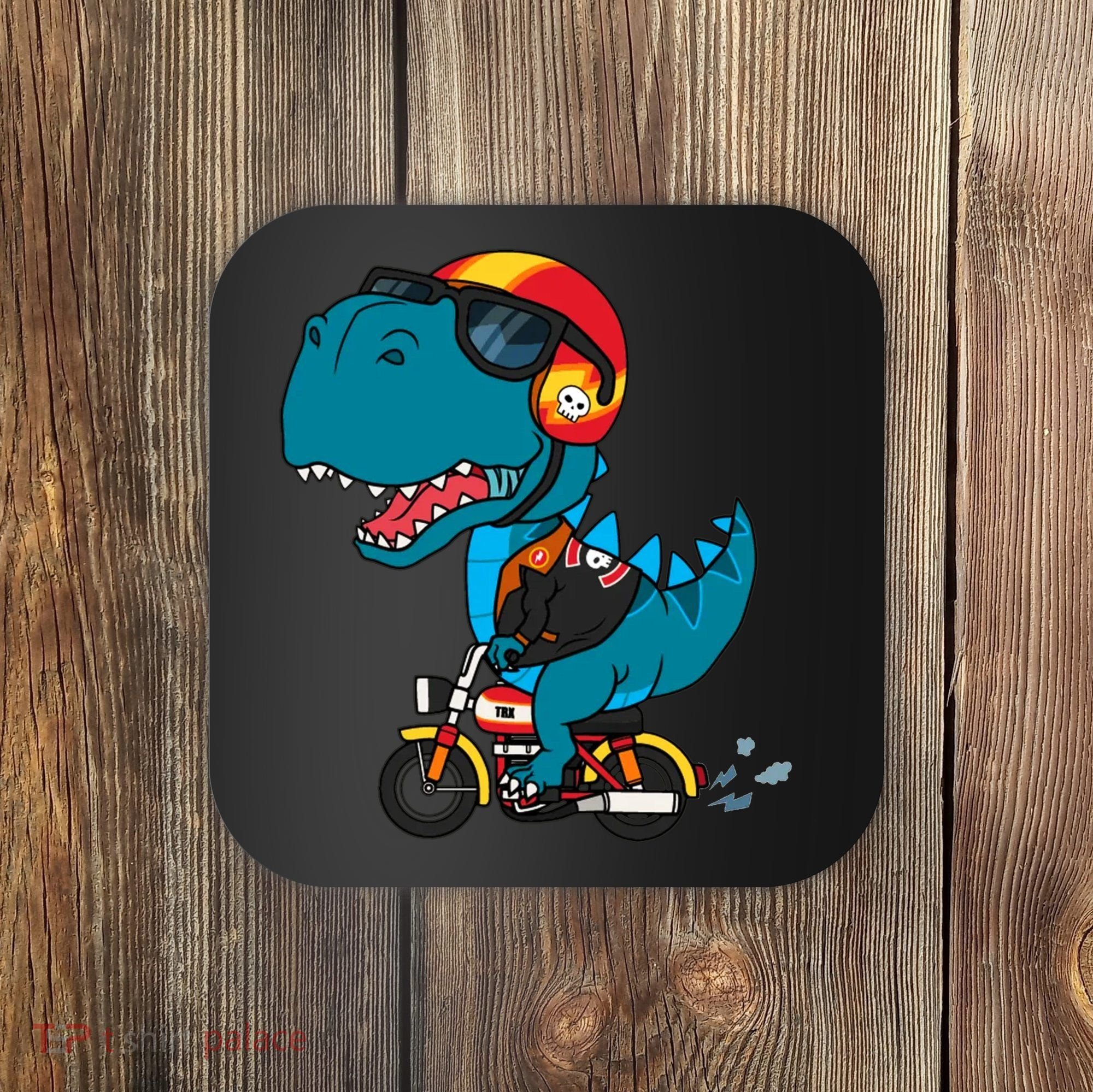 Cool Dinosaur Riding A Motorcycle Coaster