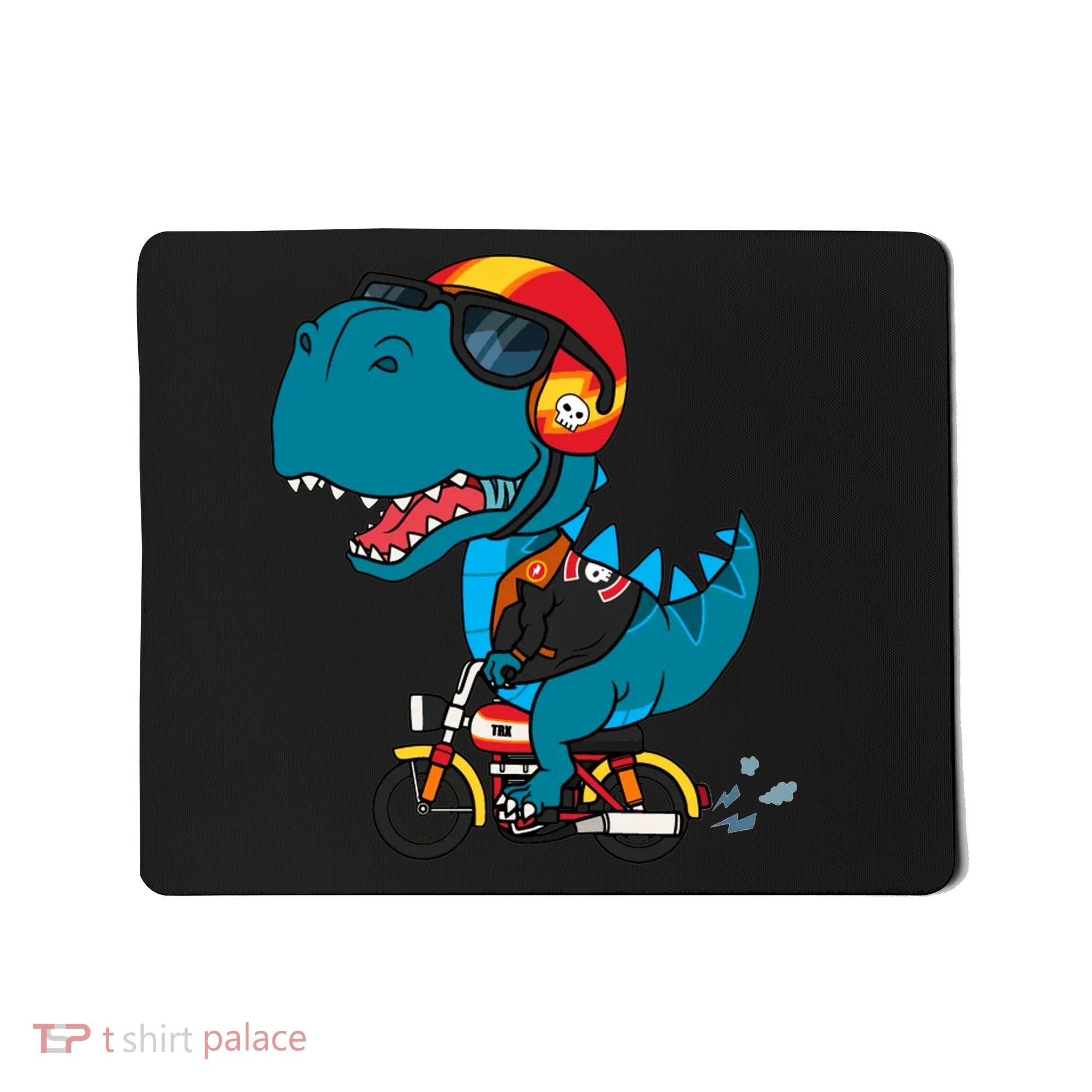 Cool Dinosaur Riding A Motorcycle Mousepad