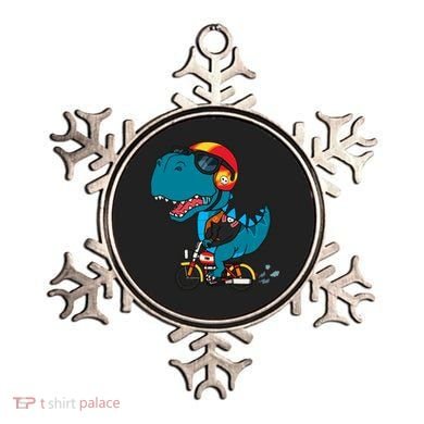 Cool Dinosaur Riding A Motorcycle Ornament