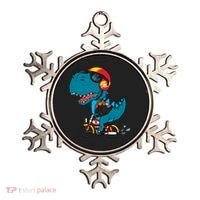 Cool Dinosaur Riding A Motorcycle Ornament thumb 0
