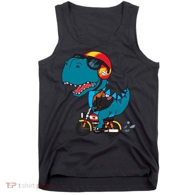 Cool Dinosaur Riding A Motorcycle Tank Top