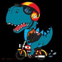 Cool Dinosaur Riding A Motorcycle Visor thumb 3