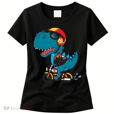 Cool Dinosaur Riding A Motorcycle Women's T-Shirt