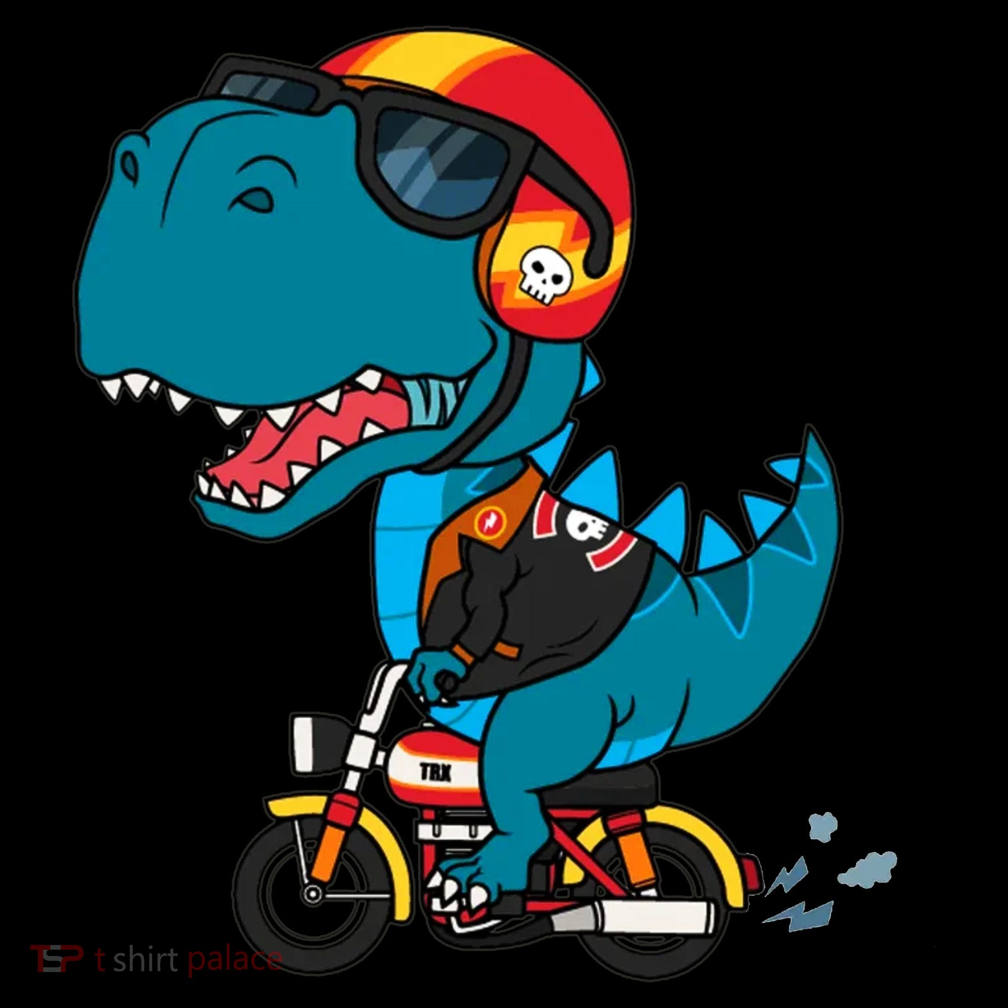 Cool Dinosaur Riding A Motorcycle Tote Bag