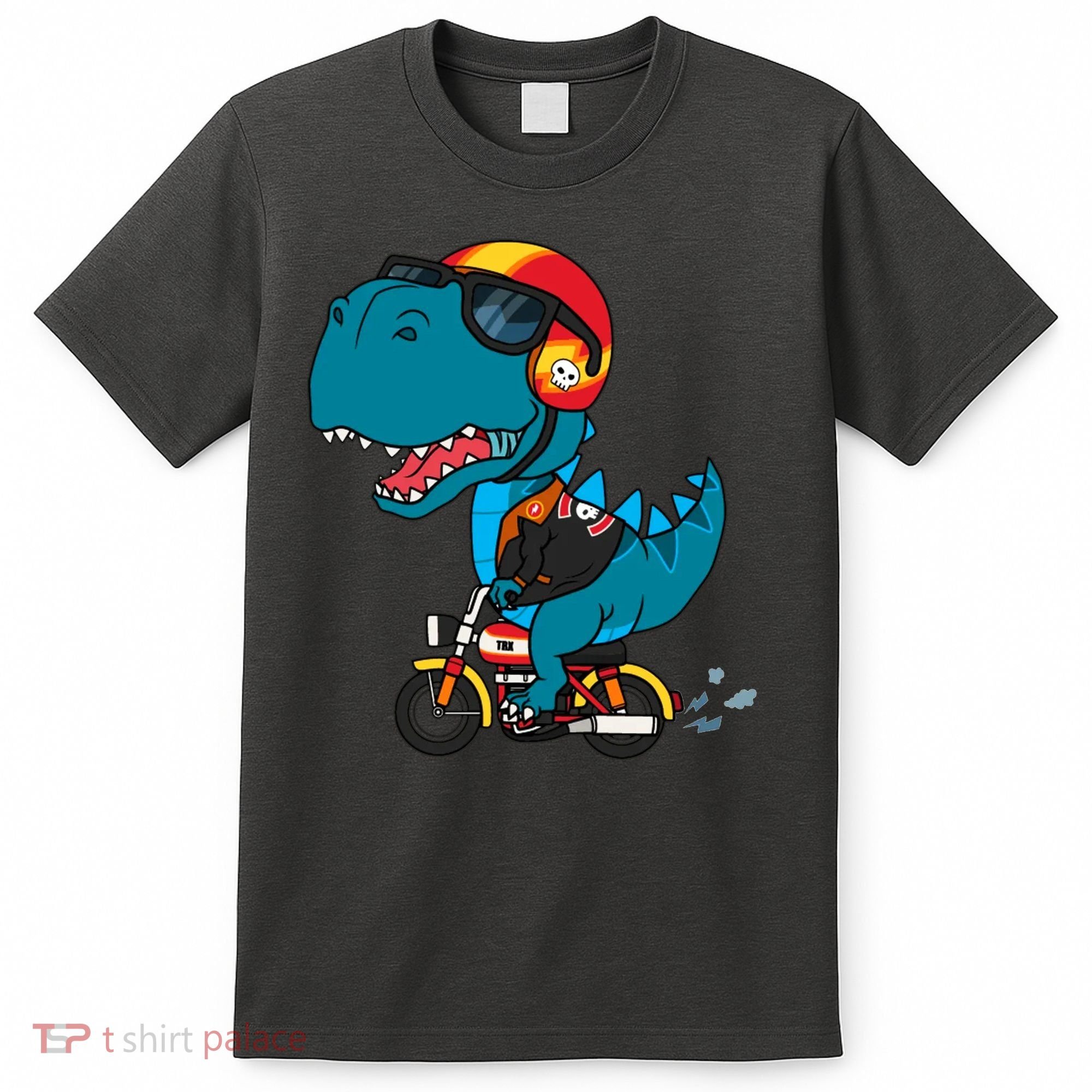 Cool Dinosaur Riding A Motorcycle T-Shirt