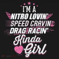 Cute Drag Racing Girl Nitro Lovin Speed Cravin Women's Hoodie thumb 2