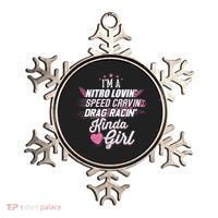 Cute Drag Racing Girl Nitro Lovin Speed Cravin Ornament thumb 0