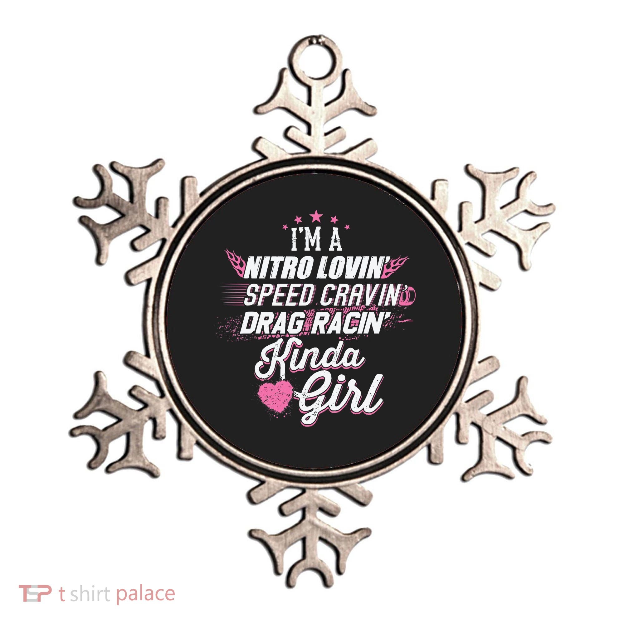 Cute Drag Racing Girl Nitro Lovin Speed Cravin Ornament