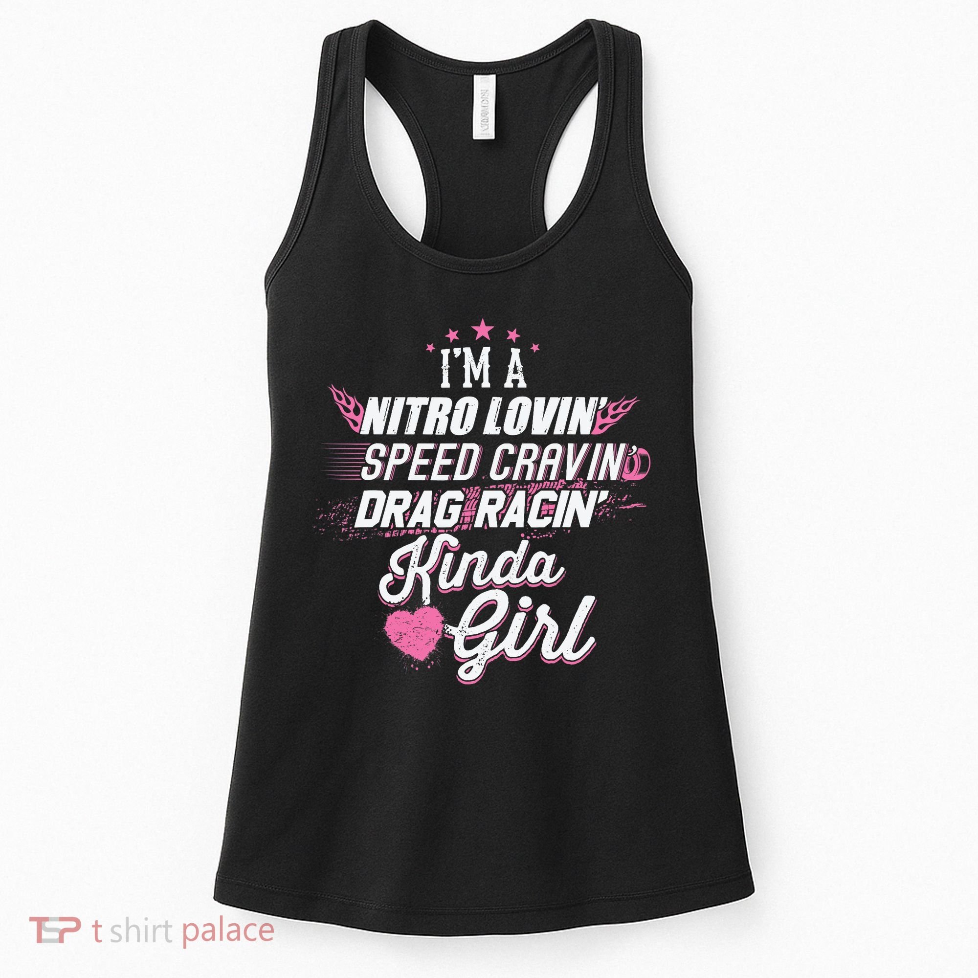 Cute Drag Racing Girl Nitro Lovin Speed Cravin Women's Tank Top