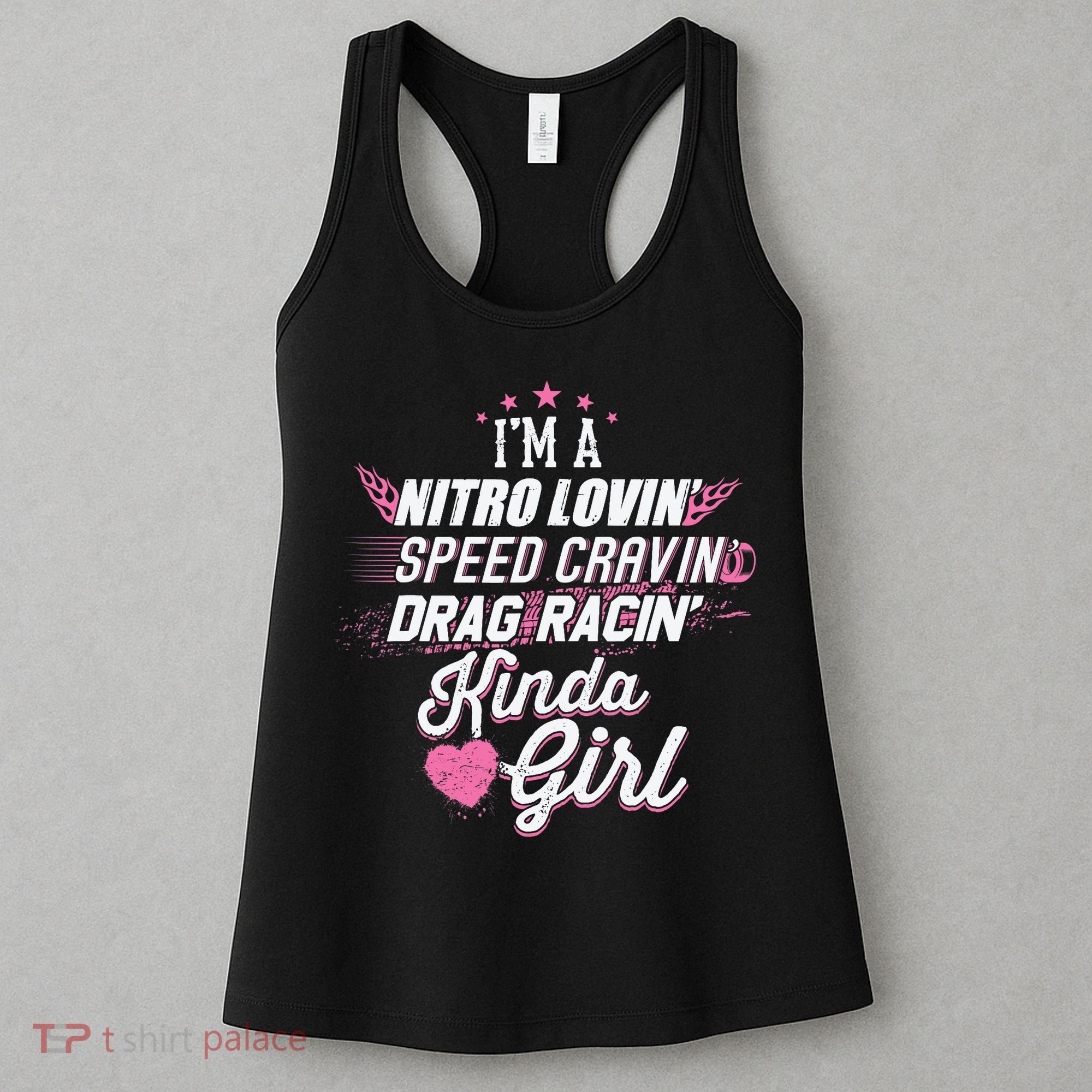 Cute Drag Racing Girl Nitro Lovin Speed Cravin Women's Tank Top
