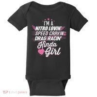 Cute Drag Racing Girl Nitro Lovin Speed Cravin Baby Bodysuit thumb 0