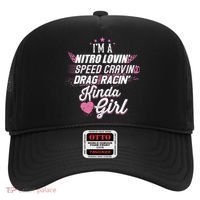 Cute Drag Racing Girl Nitro Lovin Speed Cravin Hat thumb 0