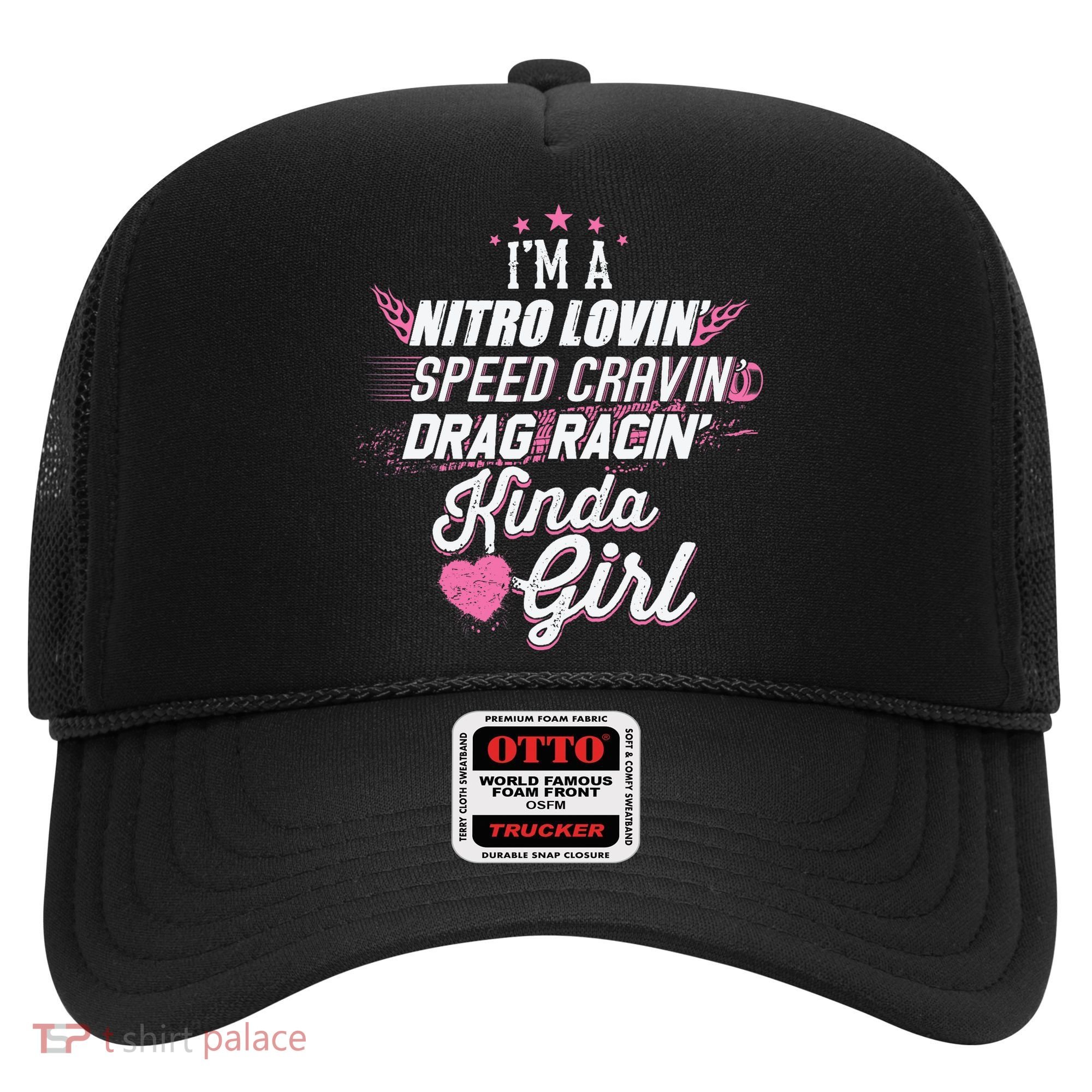Cute Drag Racing Girl Nitro Lovin Speed Cravin Hat