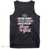 Cute Drag Racing Girl Nitro Lovin Speed Cravin Tank Top thumb 0