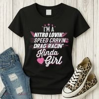 Cute Drag Racing Girl Nitro Lovin Speed Cravin Women's T-Shirt thumb 3