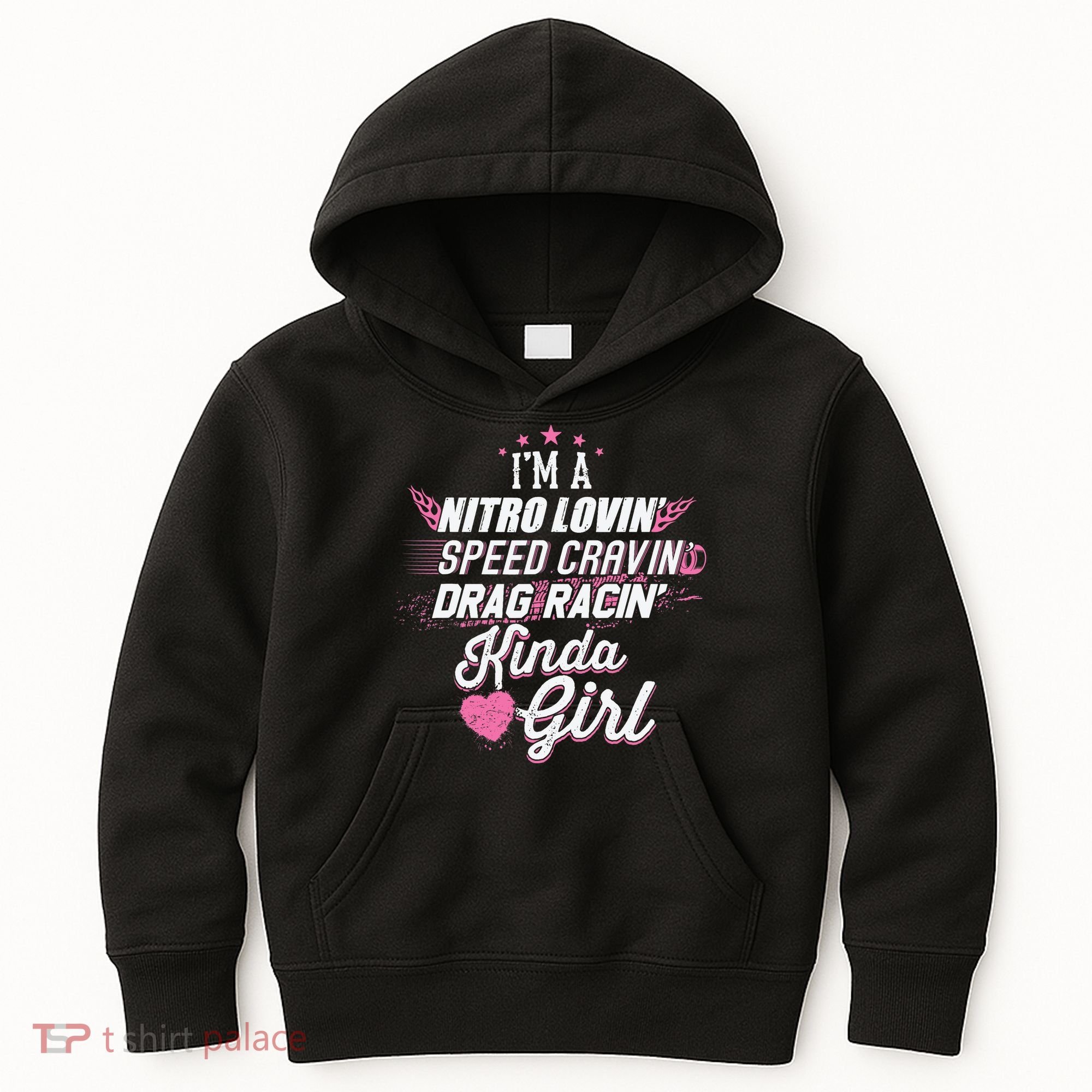 Cute Drag Racing Girl Nitro Lovin Speed Cravin Kids Hoodie
