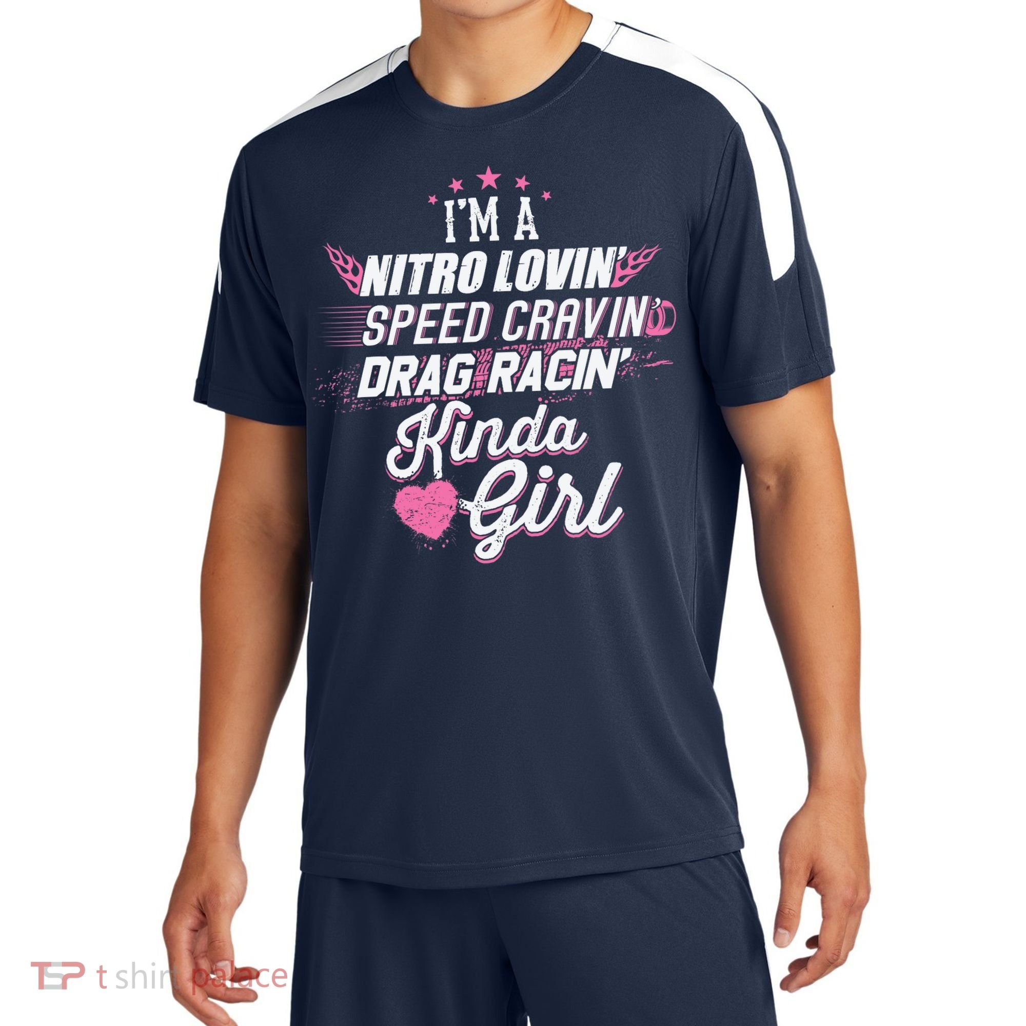Cute Drag Racing Girl Nitro Lovin Speed Cravin Sport-Tek Competitor United Soccer Jersey