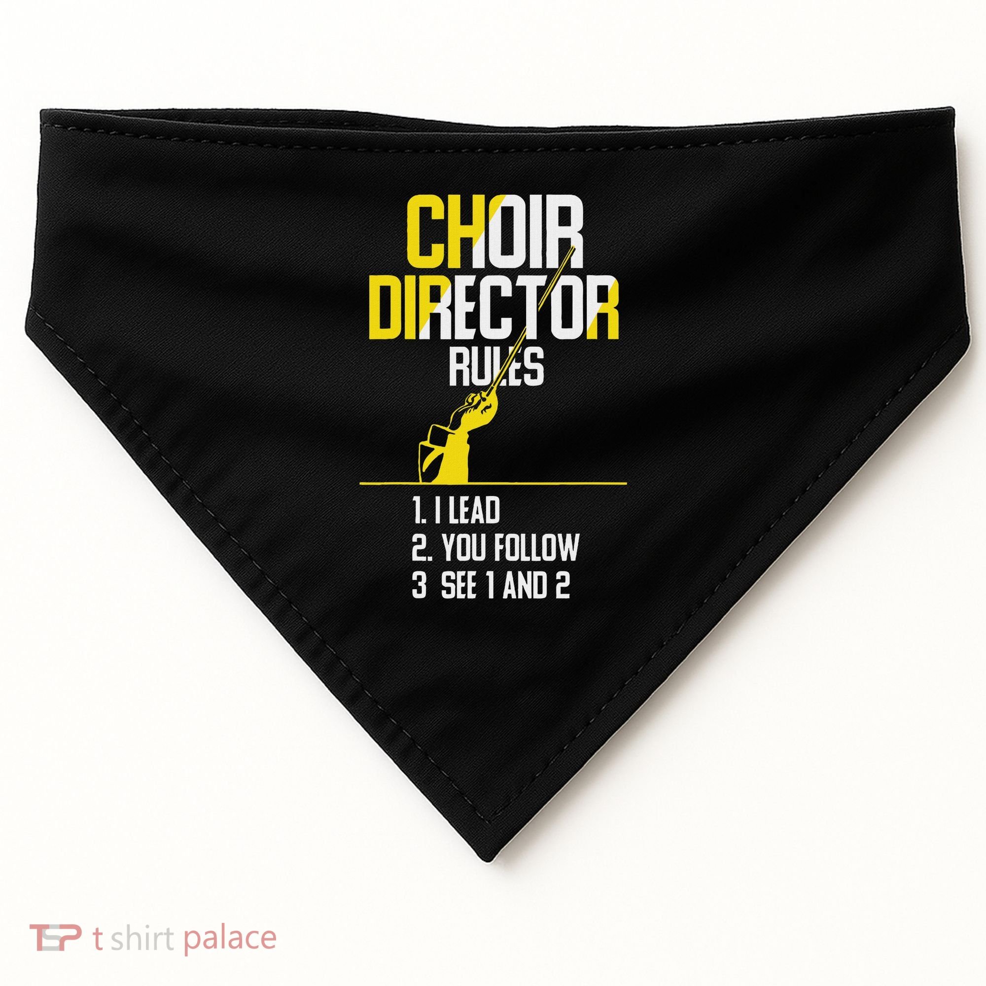 Choir Director Rules Choir Teacher Choir Director USA-Made Doggie Bandana