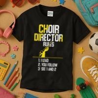Choir Director Rules Choir Teacher Choir Director Kids T-Shirt thumb 3