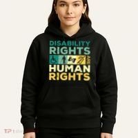 Cool Disability Rights Are Human Rights Support Caregivers Hoodie thumb 5