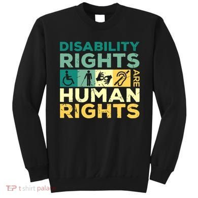 Cool Disability Rights Are Human Rights Support Caregivers Sweatshirt