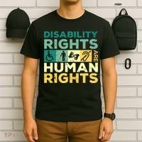 Cool Disability Rights Are Human Rights Support Caregivers T-Shirt thumb 6