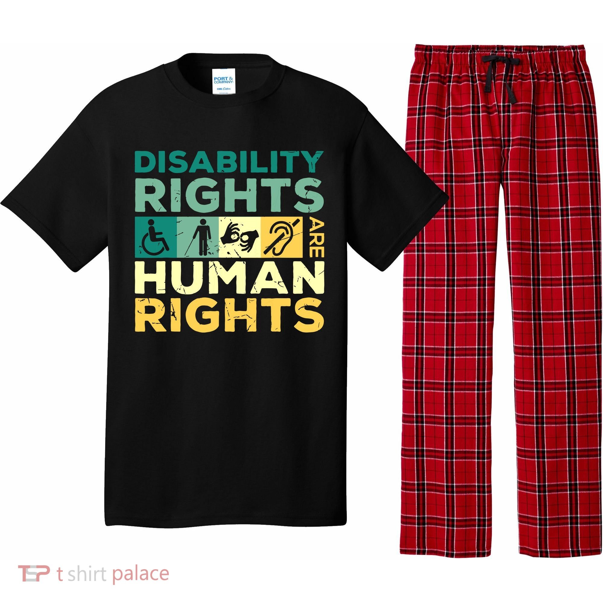 Cool Disability Rights Are Human Rights Support Caregivers Pajama Set