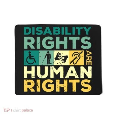 Cool Disability Rights Are Human Rights Support Caregivers Mousepad
