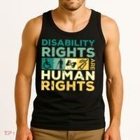 Cool Disability Rights Are Human Rights Support Caregivers Tank Top thumb 3