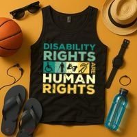Cool Disability Rights Are Human Rights Support Caregivers Tank Top thumb 4