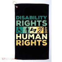 Cool Disability Rights Are Human Rights Support Caregivers Golf Towel thumb 0