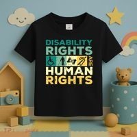 Cool Disability Rights Are Human Rights Support Caregivers Toddler T-Shirt thumb 3