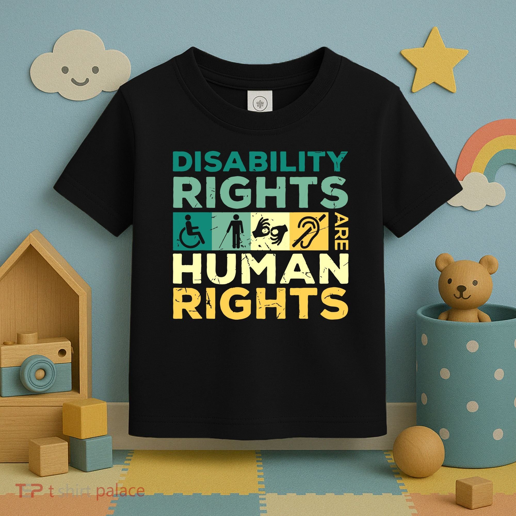 Cool Disability Rights Are Human Rights Support Caregivers Toddler T-Shirt