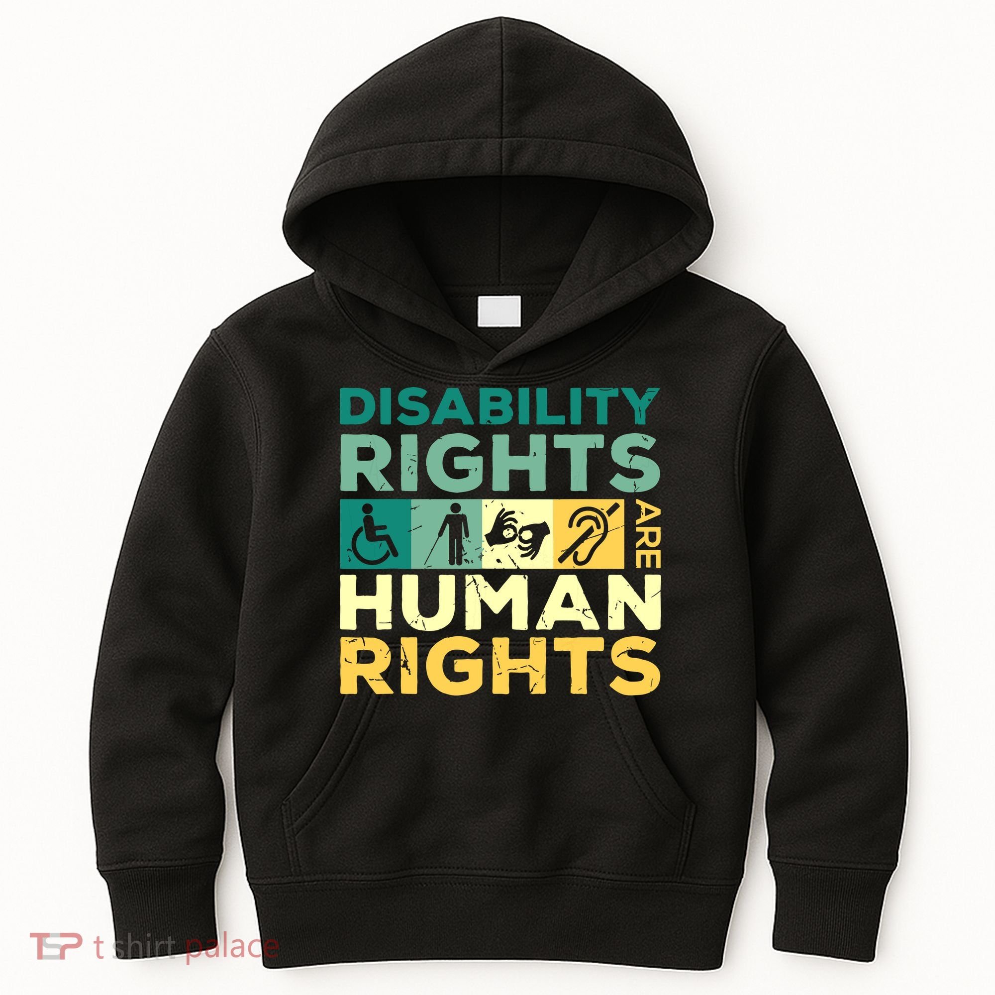 Cool Disability Rights Are Human Rights Support Caregivers Kids Hoodie